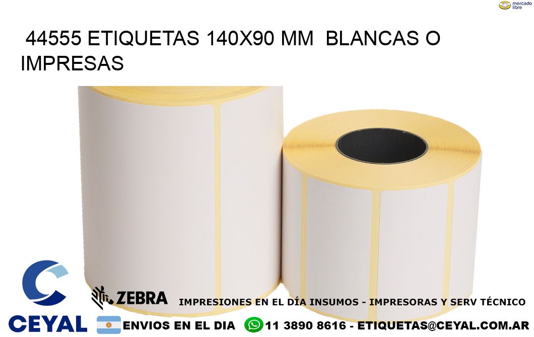 44555 ETIQUETAS 140x90 mm  BLANCAS O IMPRESAS