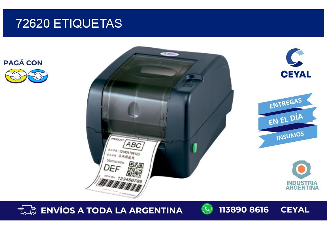 72620 ETIQUETAS