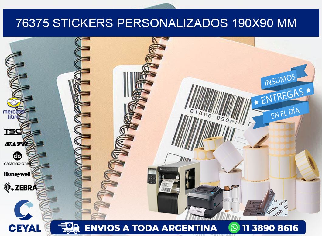 76375 STICKERS PERSONALIZADOS 190x90 mm