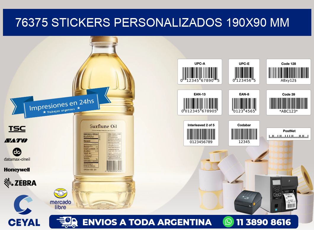 76375 STICKERS PERSONALIZADOS 190x90 mm