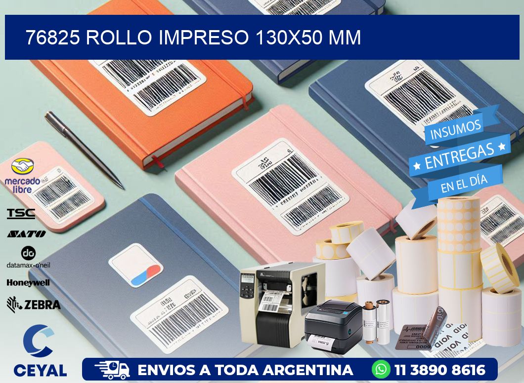 76825 ROLLO IMPRESO 130x50 mm