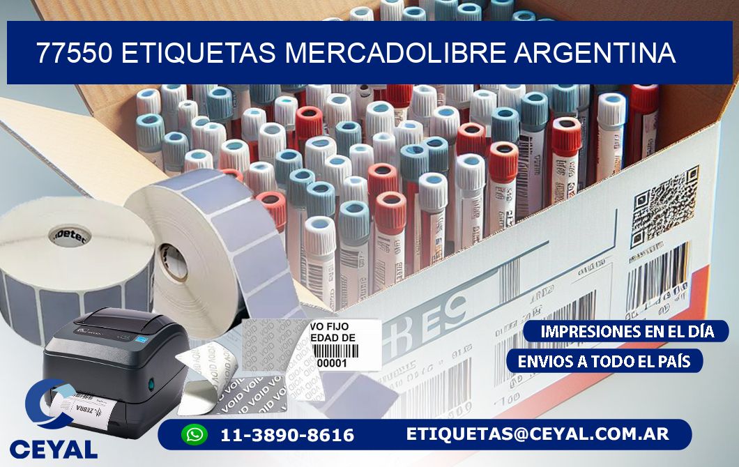 77550 ETIQUETAS MERCADOLIBRE ARGENTINA