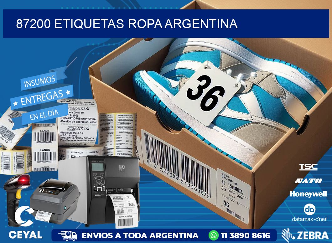 87200 ETIQUETAS ROPA ARGENTINA