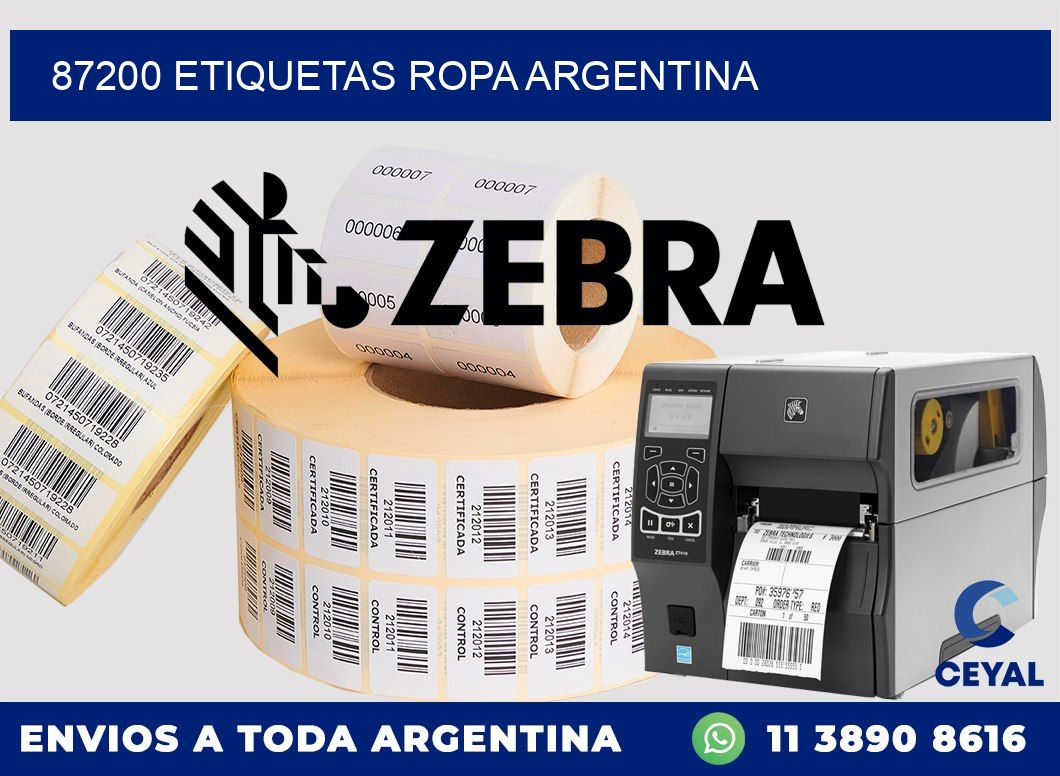 87200 ETIQUETAS ROPA ARGENTINA