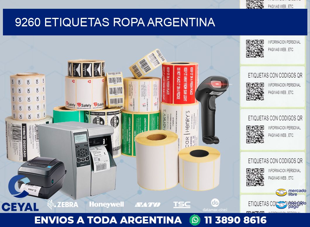 9260 ETIQUETAS ROPA ARGENTINA