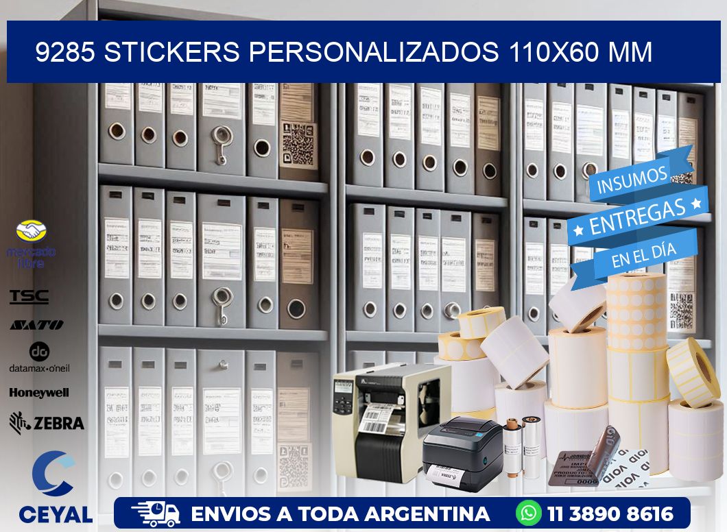 9285 STICKERS PERSONALIZADOS 110x60 mm