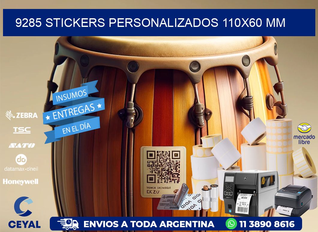 9285 STICKERS PERSONALIZADOS 110x60 mm