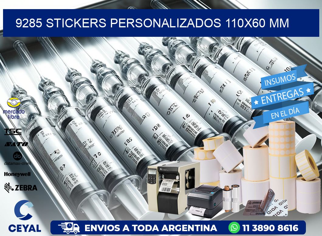 9285 STICKERS PERSONALIZADOS 110×60 mm