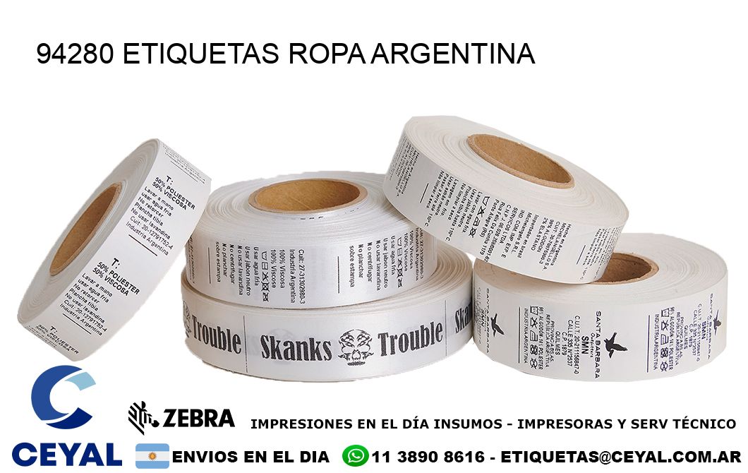 94280 ETIQUETAS ROPA ARGENTINA