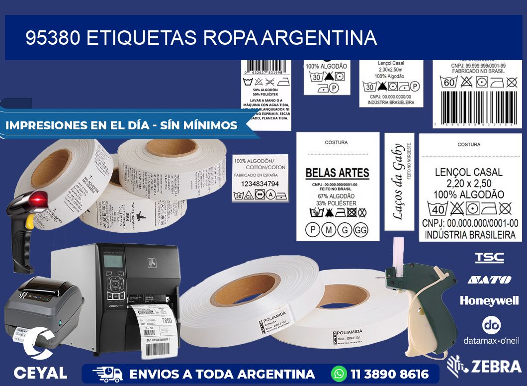 95380 ETIQUETAS ROPA ARGENTINA