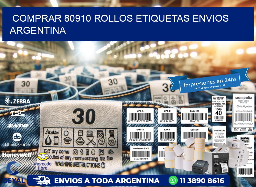 COMPRAR 80910 ROLLOS ETIQUETAS ENVIOS ARGENTINA