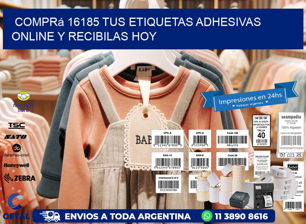 Comprá 16185 tus Etiquetas Adhesivas Online y Recibilas Hoy