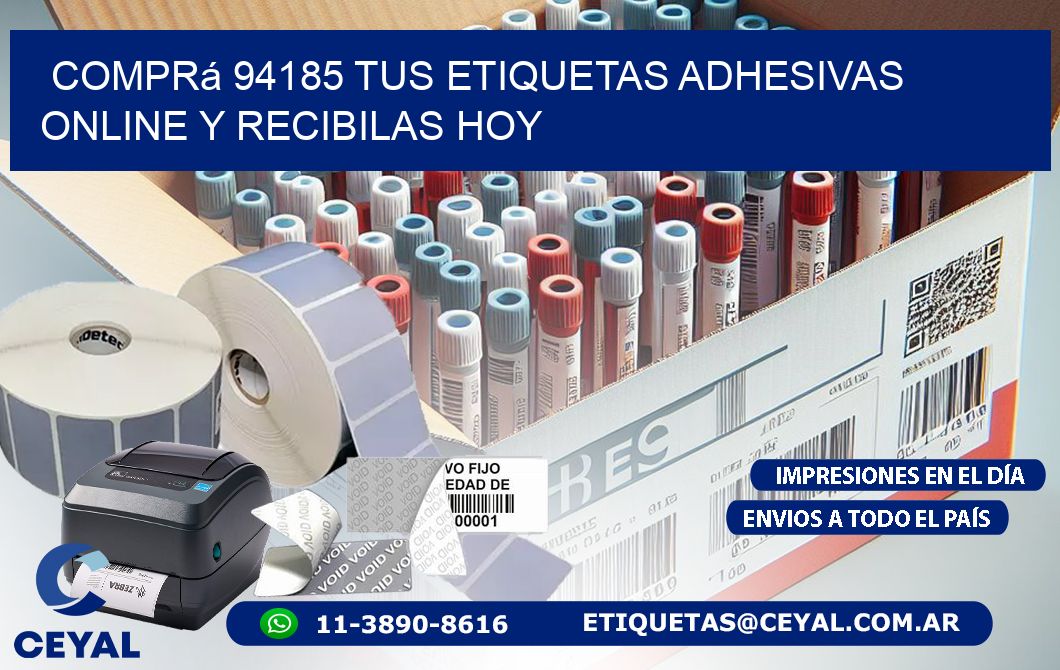 Comprá 94185 tus Etiquetas Adhesivas Online y Recibilas Hoy
