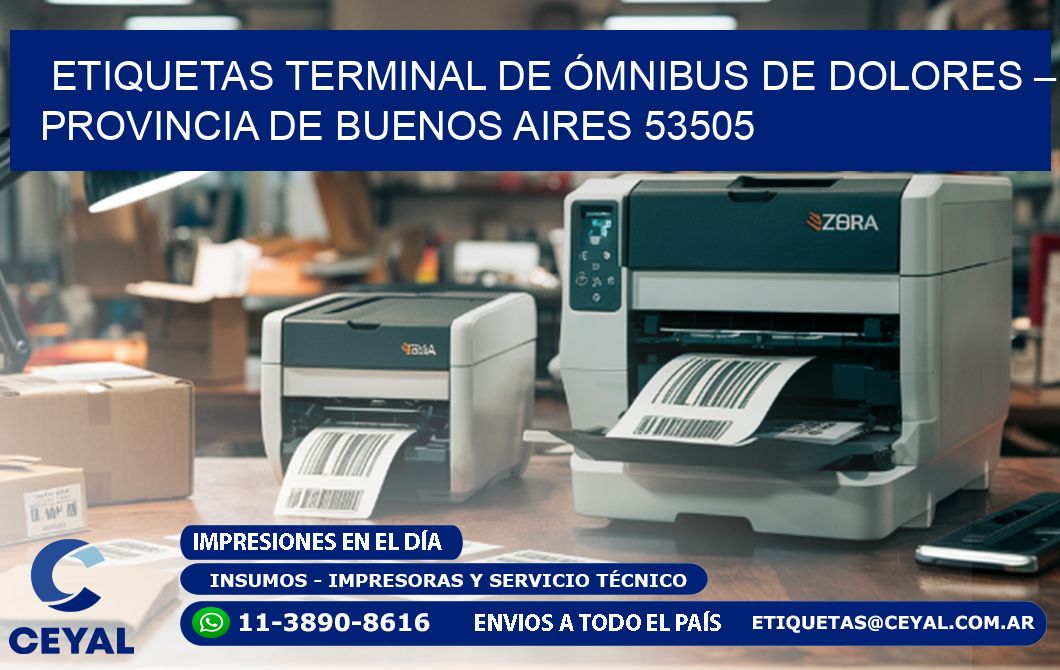 ETIQUETAS TERMINAL DE ÓMNIBUS DE DOLORES – PROVINCIA DE BUENOS AIRES 53505