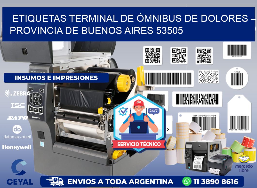 ETIQUETAS TERMINAL DE ÓMNIBUS DE DOLORES – PROVINCIA DE BUENOS AIRES 53505