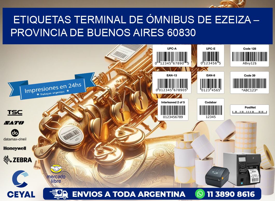 ETIQUETAS TERMINAL DE ÓMNIBUS DE EZEIZA – PROVINCIA DE BUENOS AIRES 60830