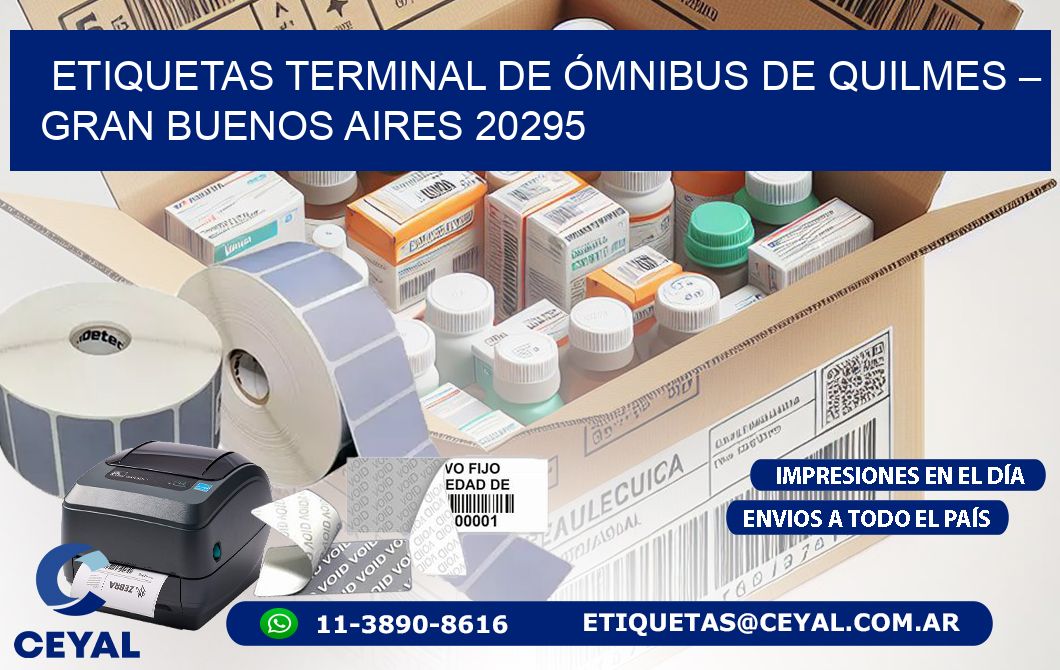 ETIQUETAS TERMINAL DE ÓMNIBUS DE QUILMES – GRAN BUENOS AIRES 20295