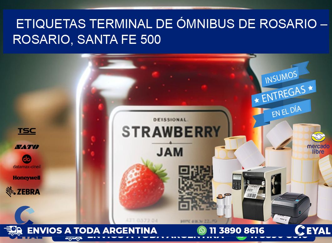 ETIQUETAS TERMINAL DE ÓMNIBUS DE ROSARIO – ROSARIO, SANTA FE 500