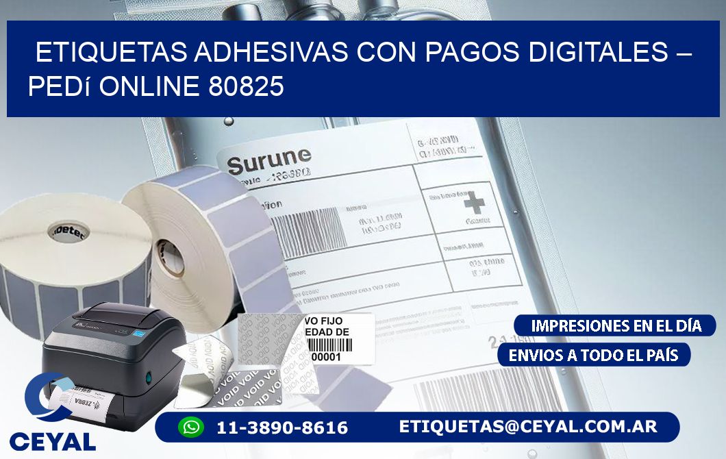 Etiquetas Adhesivas con Pagos Digitales – Pedí Online 80825