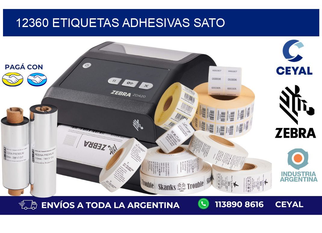 12360 ETIQUETAS ADHESIVAS SATO