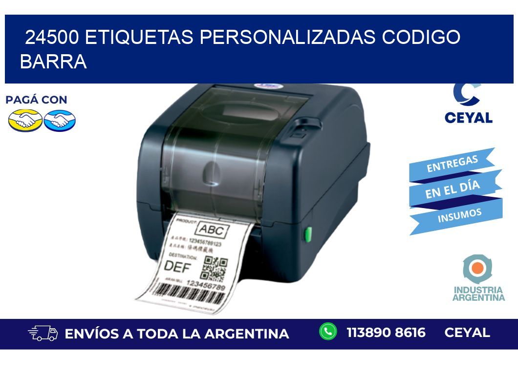 24500 ETIQUETAS PERSONALIZADAS CODIGO BARRA