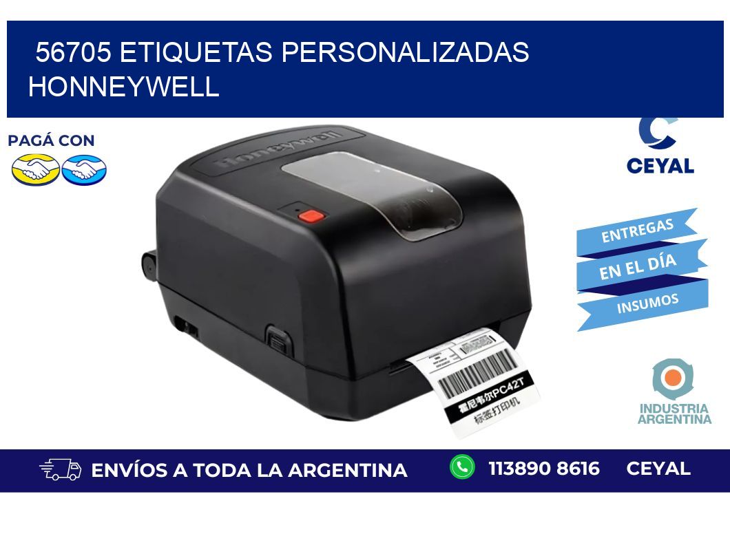 56705 ETIQUETAS PERSONALIZADAS HONNEYWELL