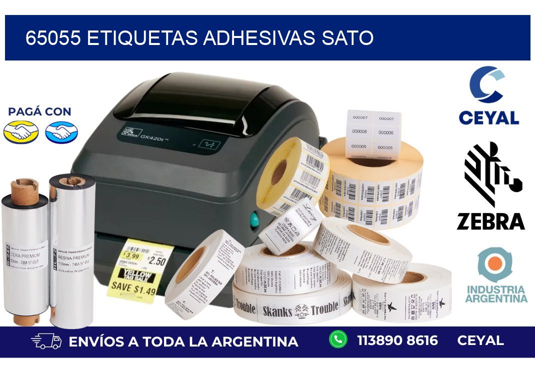 65055 ETIQUETAS ADHESIVAS SATO