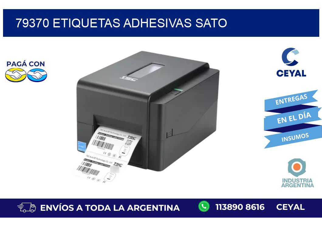 79370 ETIQUETAS ADHESIVAS SATO