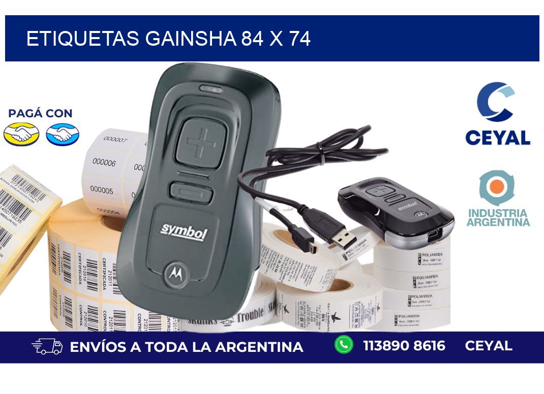 etiquetas gainsha 84 x 74